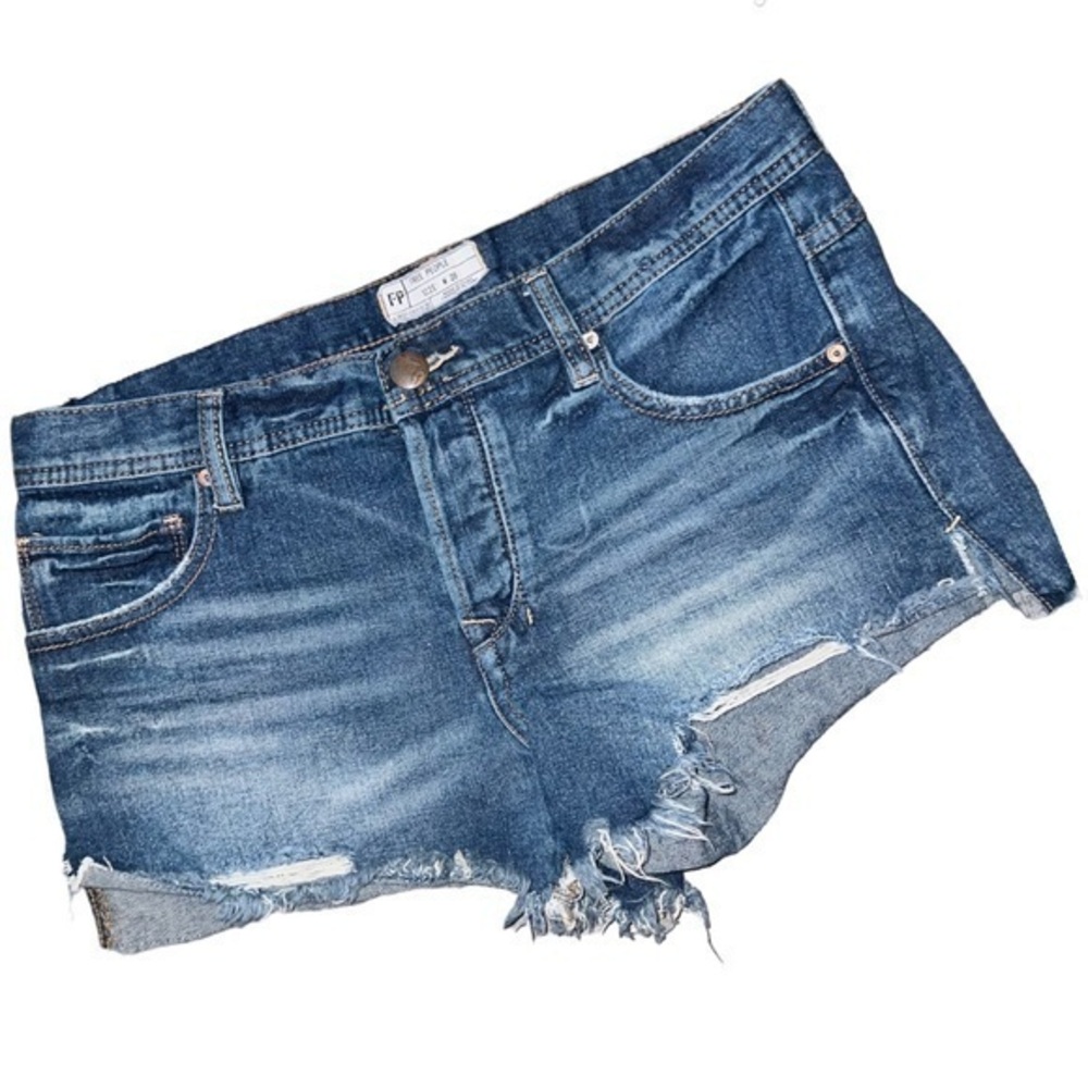 ▶️ Free People ◀️ Denim Button Fly Shorts